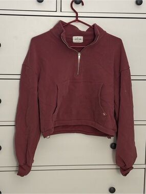 Azur Women's Mauve Half-Zip Pullover